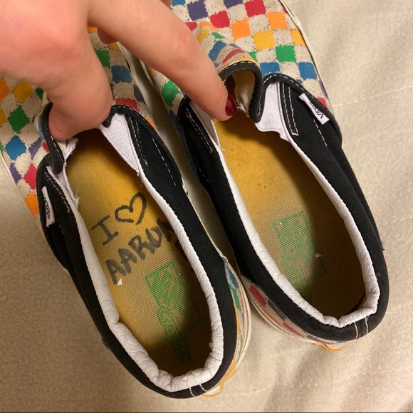 Crayola Vans rainbow block W10.5 M9 colorful - Picture 5 of 6